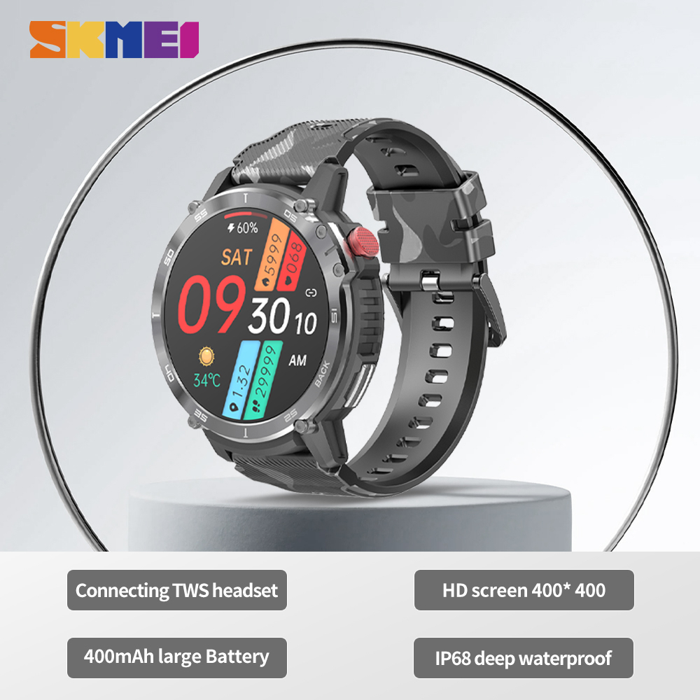 SKMEI Smart watch for men 1.6inch 4G ROM 1G RAM 400mAh fitness sports ...