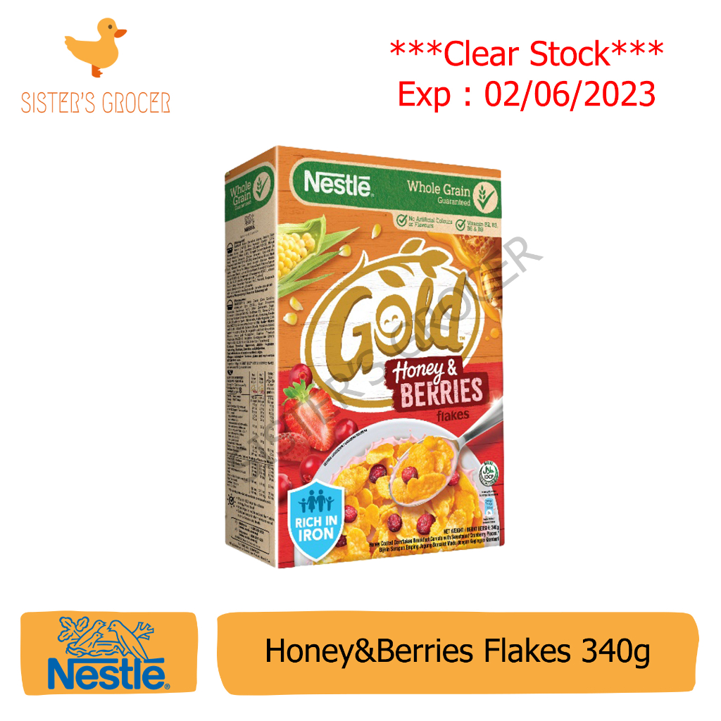 Nestle Gold Honey & Berries Flakes 340g Shopee Malaysia