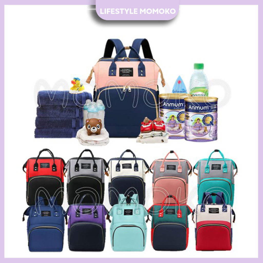 【Ready Stock】Fashion Mummy Backpack Bag Large Capacity Baby Diaper ...