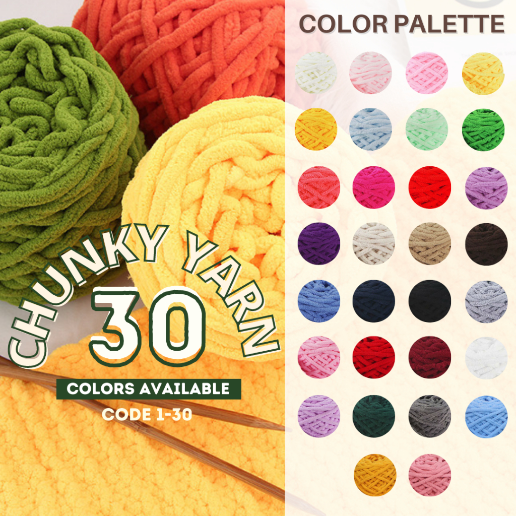 Ready Stock Microfiber Polyester Soft Yarn/ Super Thick Chunky Yarn 90