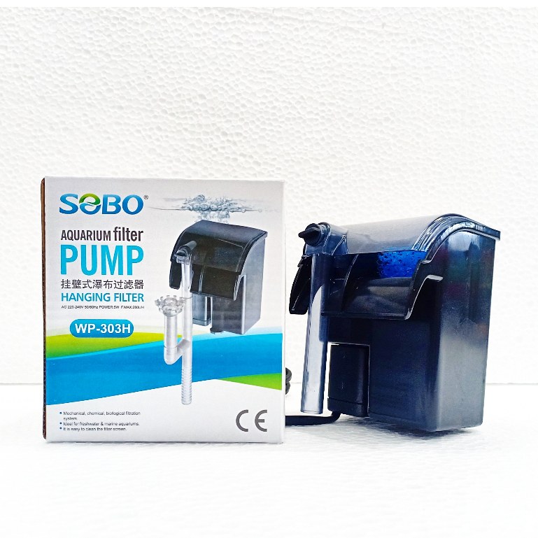 SOBO WP303H 280L/H 5W Hanging Filter With surface skimmer Aquarium