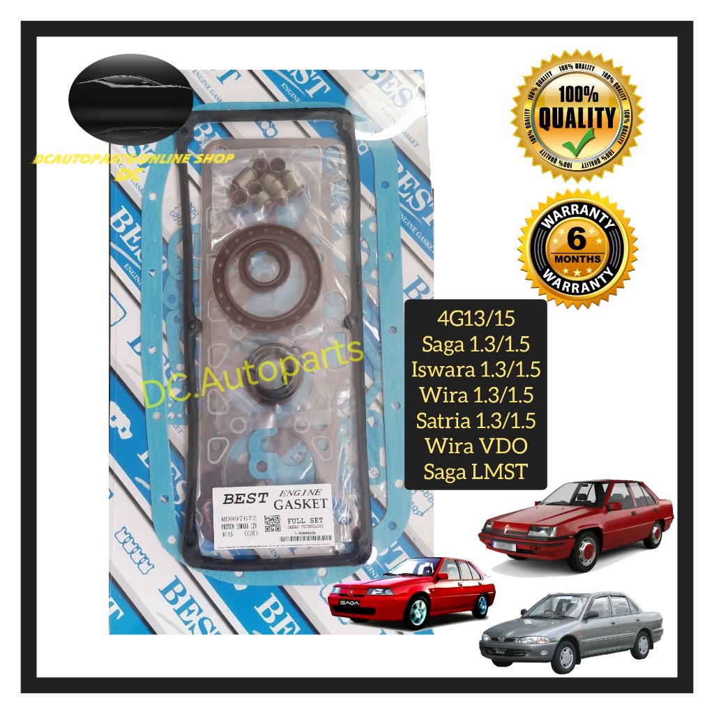 BEST GASKET SAGA ISWARA WIRA SATRIA 1.3 / 1.5 / VDO / LMST 12V 4G13