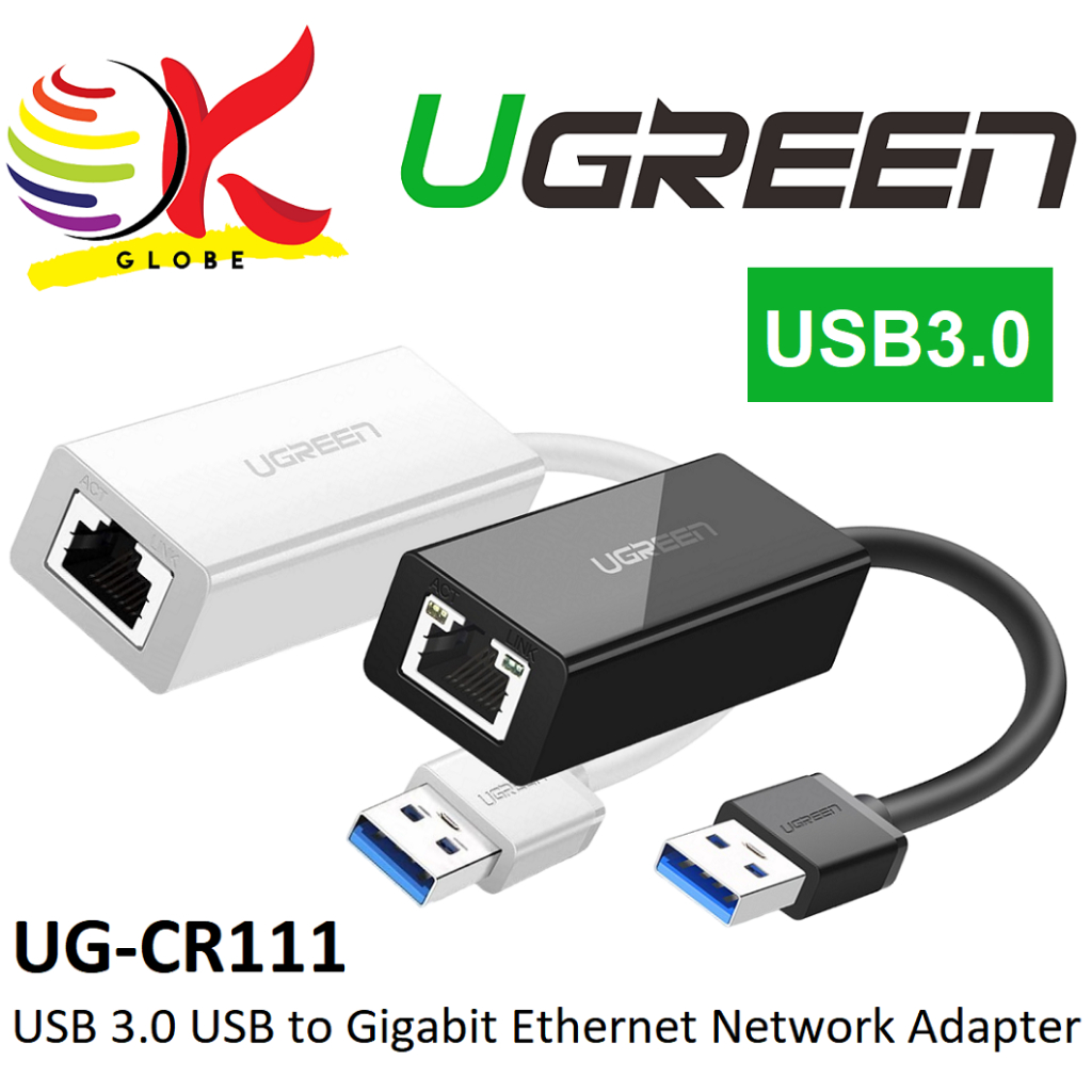 UGREEN USB 3.0 USB3.0 TO GIGABIT ETHERNET NETWORK ADAPTER WITH WIDE ...