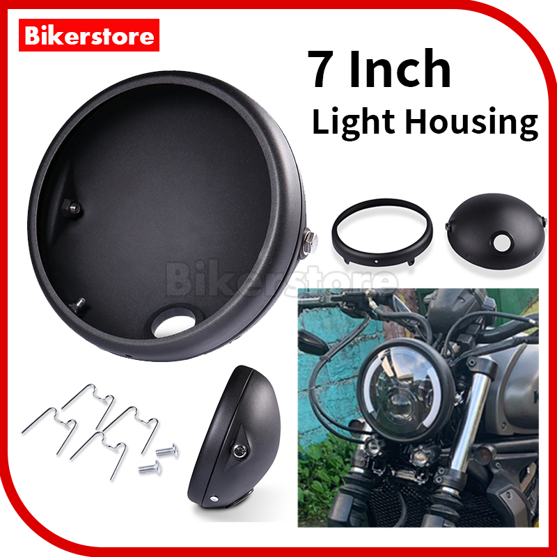 Bikerstore 7inch Motorcycle LED Headlight Headlamp Housing Lamp Shell ...