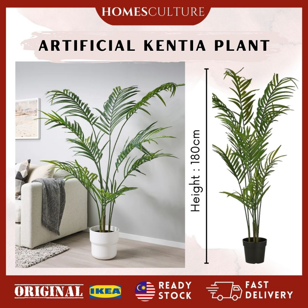 FEJKA Artificial Kentia Palm Tree Plant Faux Simulation Indoor Outdoor