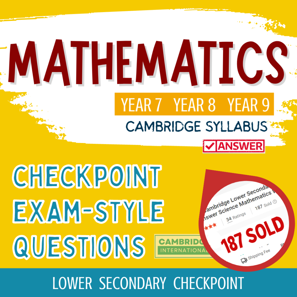 K3.5 Cambridge Lower Secondary Checkpoint Mathematics + Answer Year 7