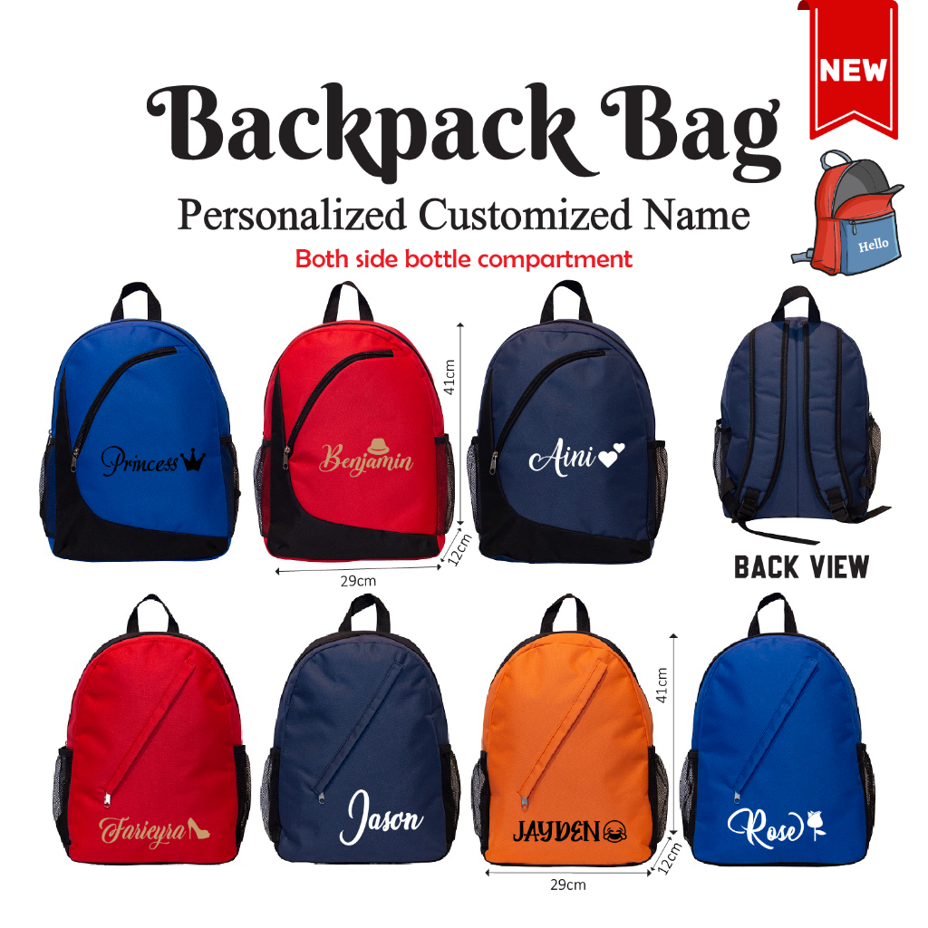 MSH Personalized Customized Name Backpack Bag | Laptop Backpack ...
