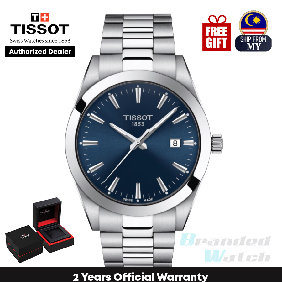 Tissot T127.410.11.041.00 Men s Gentleman Quartz Stainless Steel Dress Fashion Watch T1274101104100