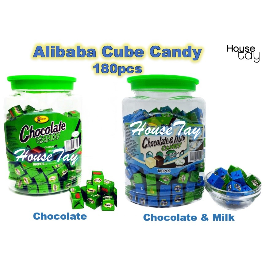180pcs - Alibaba Chocolate / Milk / Cola Candy Choco Cube per Bottle ...
