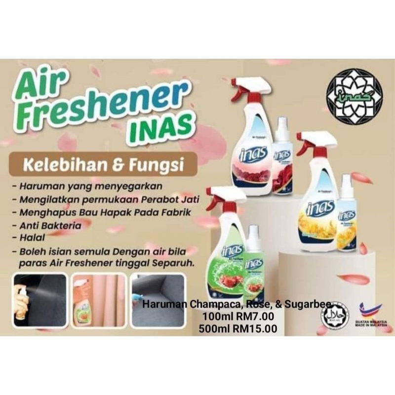 INAS AIR FRESHENER ANTIBACTERIAL (READY STOCK) Shopee Malaysia