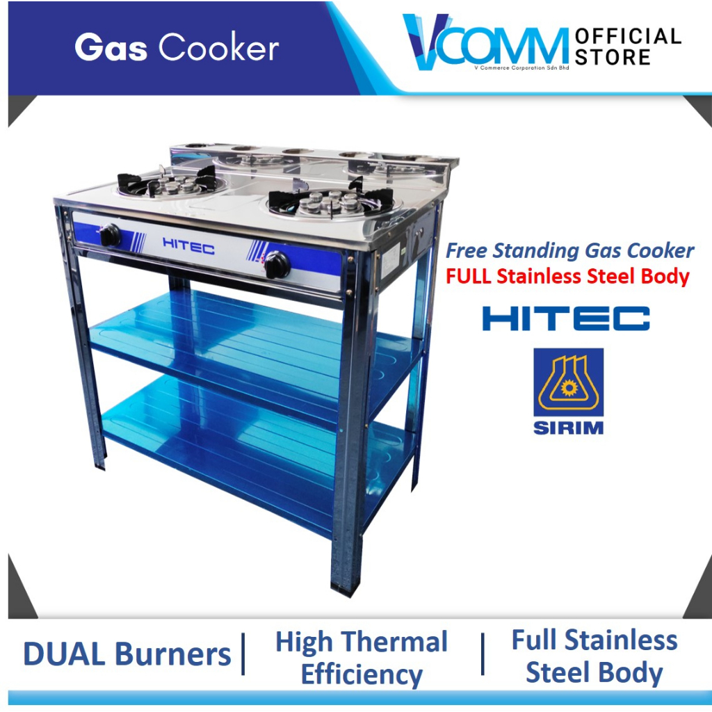Hitec Free Standing Gas Cooker / Commercial Gas Burner 8 Jet Powerful
