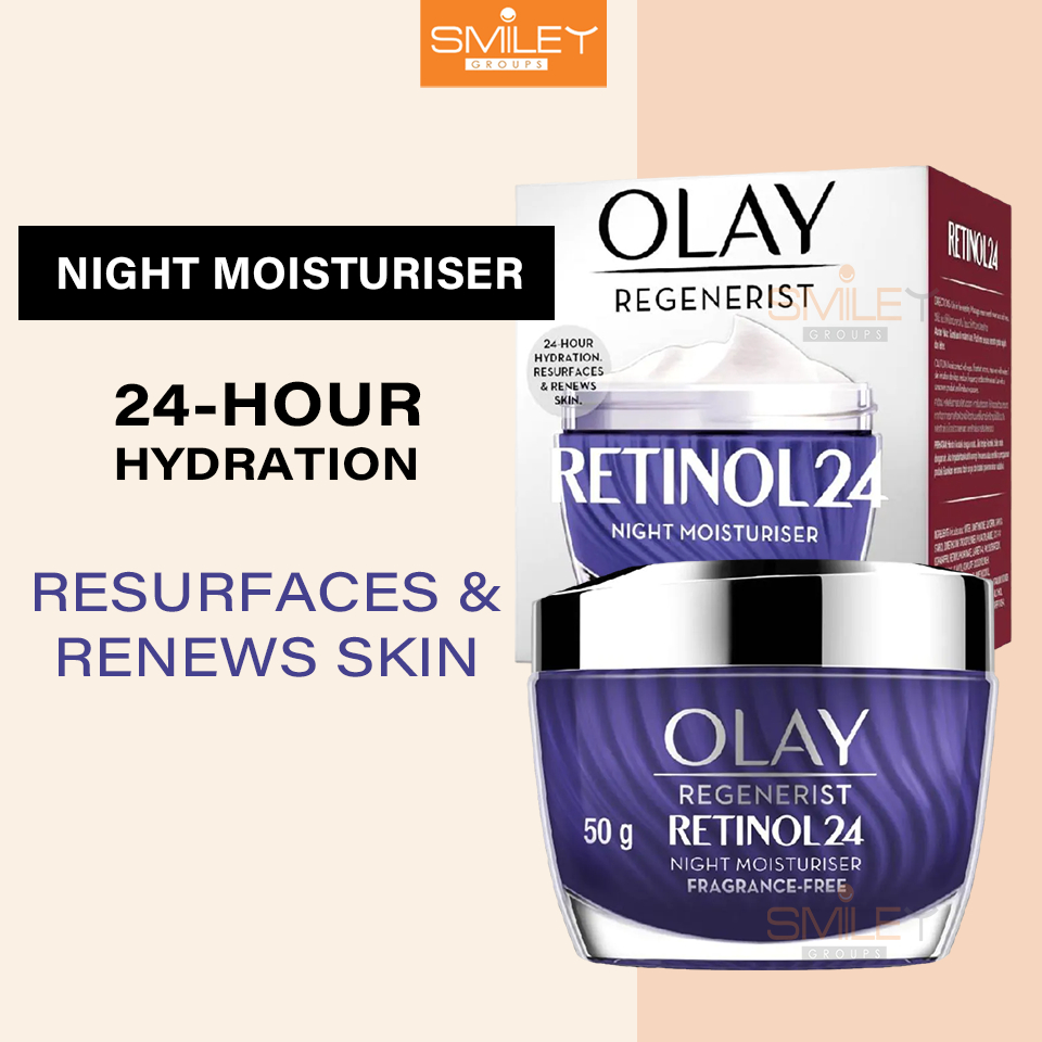 Olay Regenerist Retinol 24 Night Moisturizer Facial Fragrance Free Fine ...