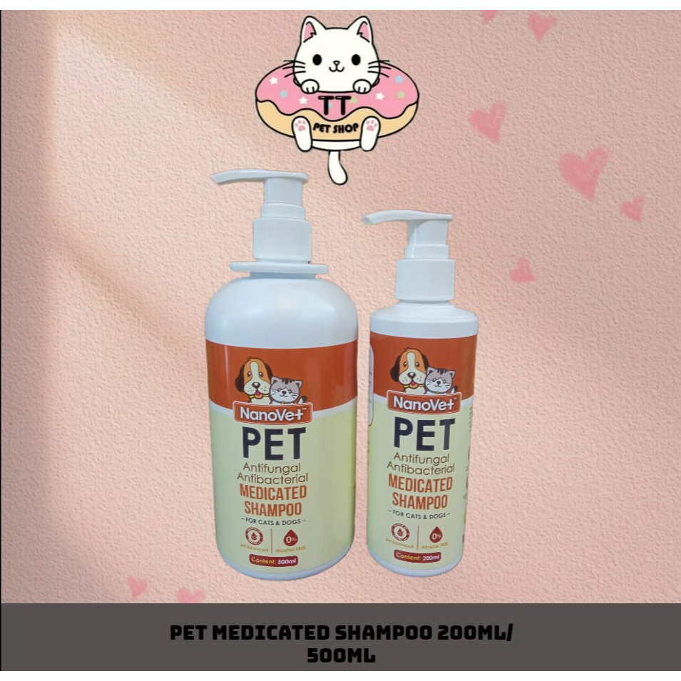 Nanovet ' Pet Medicated Shampoo ' for Cat and Dog ( 200ml/500ml ) Shopee Malaysia