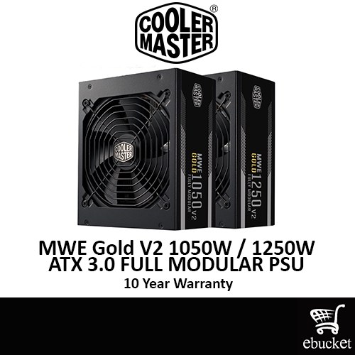 Fonte Cooler Master MWE Gold V2 1250, 1250W, PCI-e 5.0, Full Modular 80 Plus Gold Preta Mpe C501 Afcag 3gwo