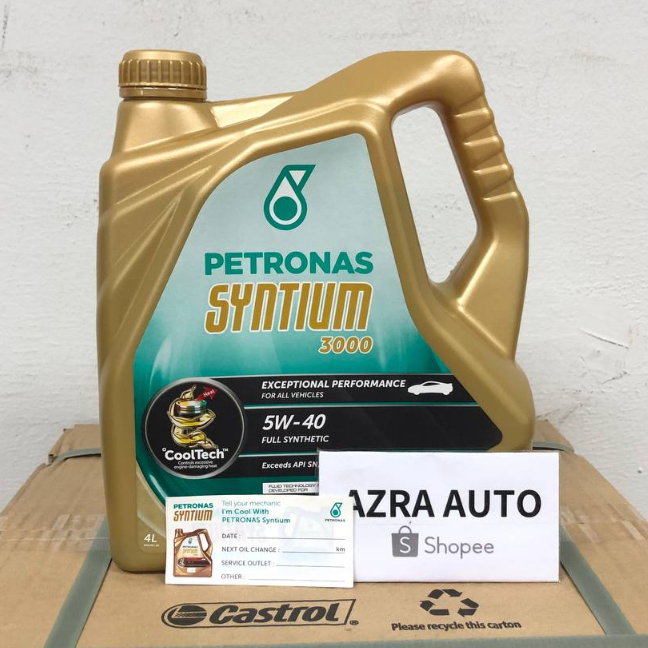 Petronas Syntium 3000e 5w40 Sn Cf Fully Synthetic Engine Oil 4l Minyak 