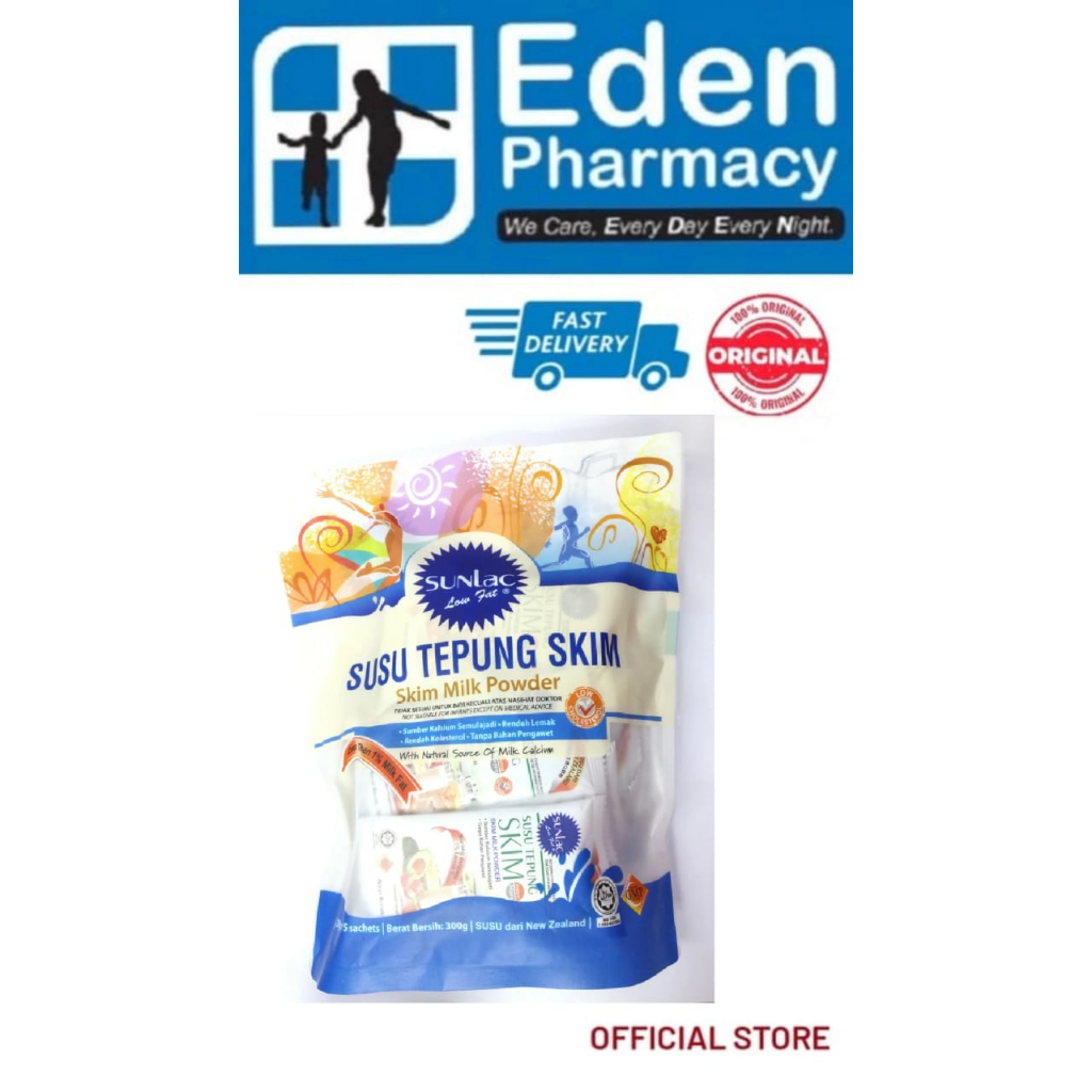 SunLac Low Fat Skim Milk Powder ( 20g x 15 sachets ) ( 300g ) | Shopee ...