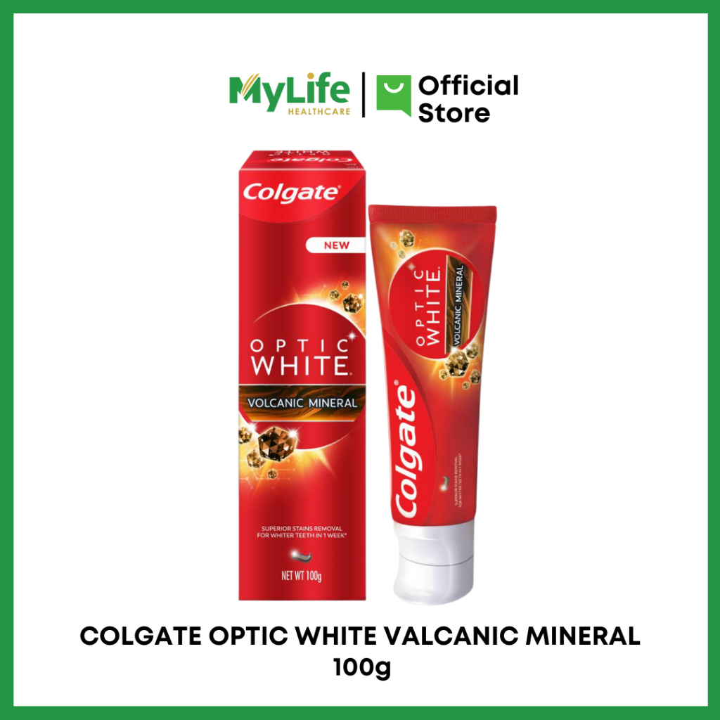 COLGATE OPTIC WHITE VOLCANIC MINERAL 100G | Shopee Malaysia