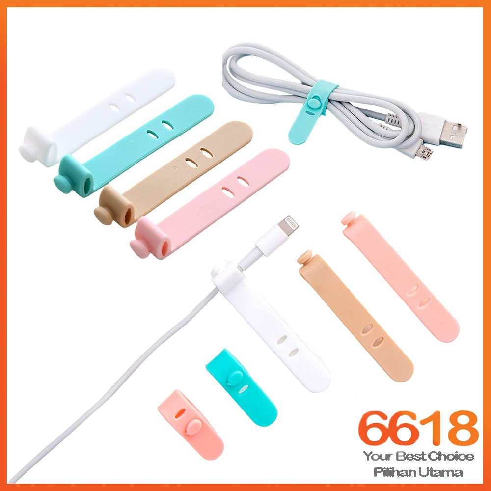 4Pcs Wayar Kabel Aksesori Pengikat Kabel Silikon Pengatur Kawat ...