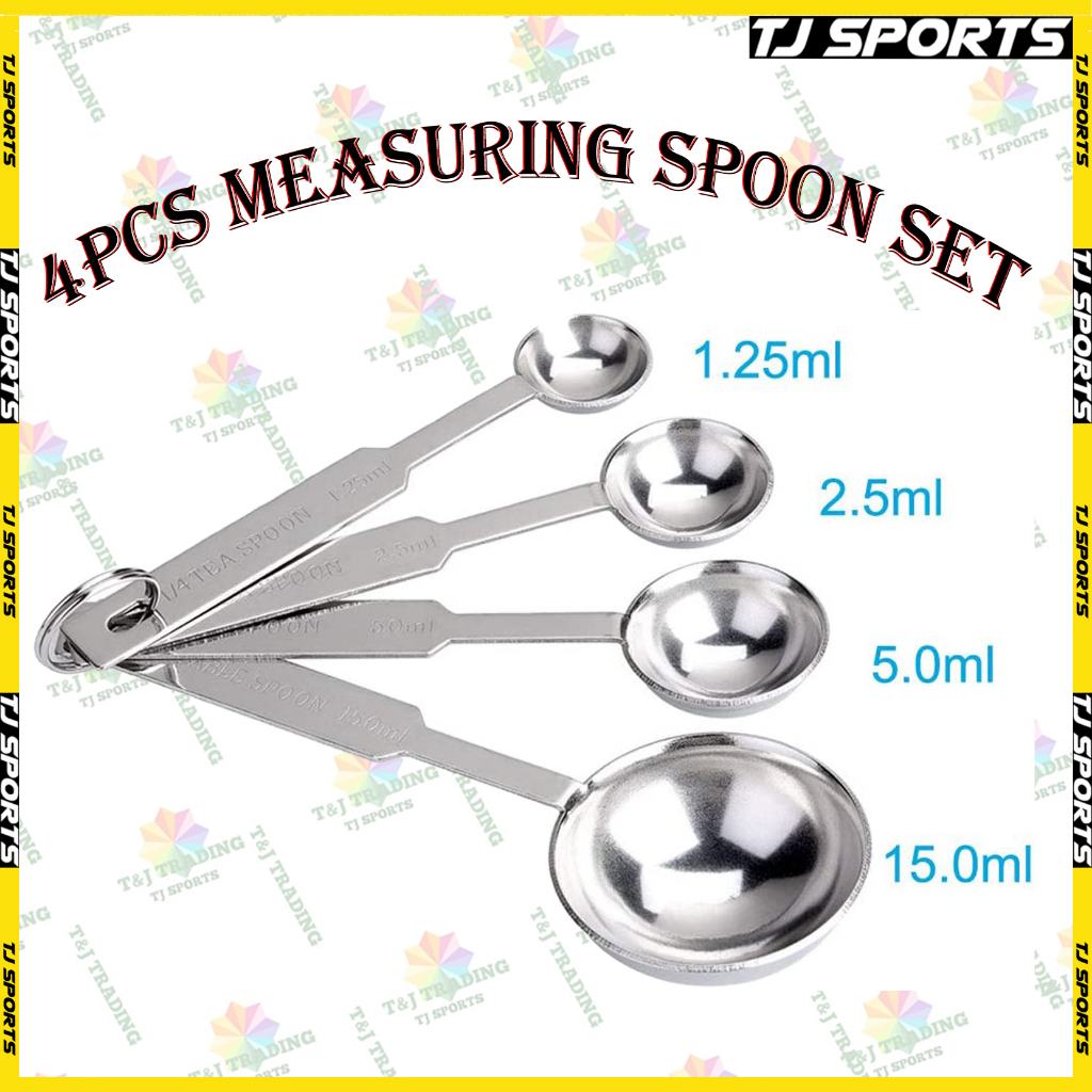 4Pcs Measuring Spoons Set Premium Stainless Steel Spoon Set Food Grade ...