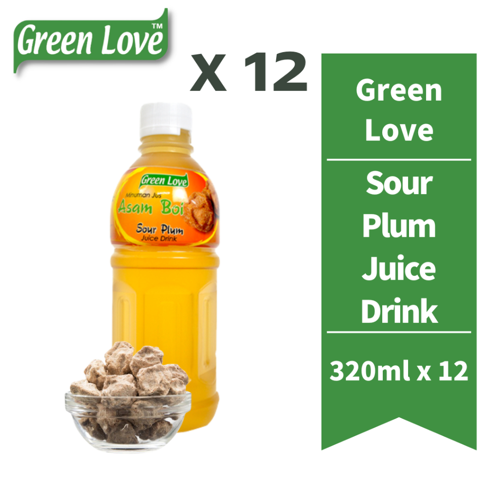 GreenLove Sour Plum/ Wheatgrass Asam Jawa/ Calamansi Plum Juice Drink  320ml x 12 bottles