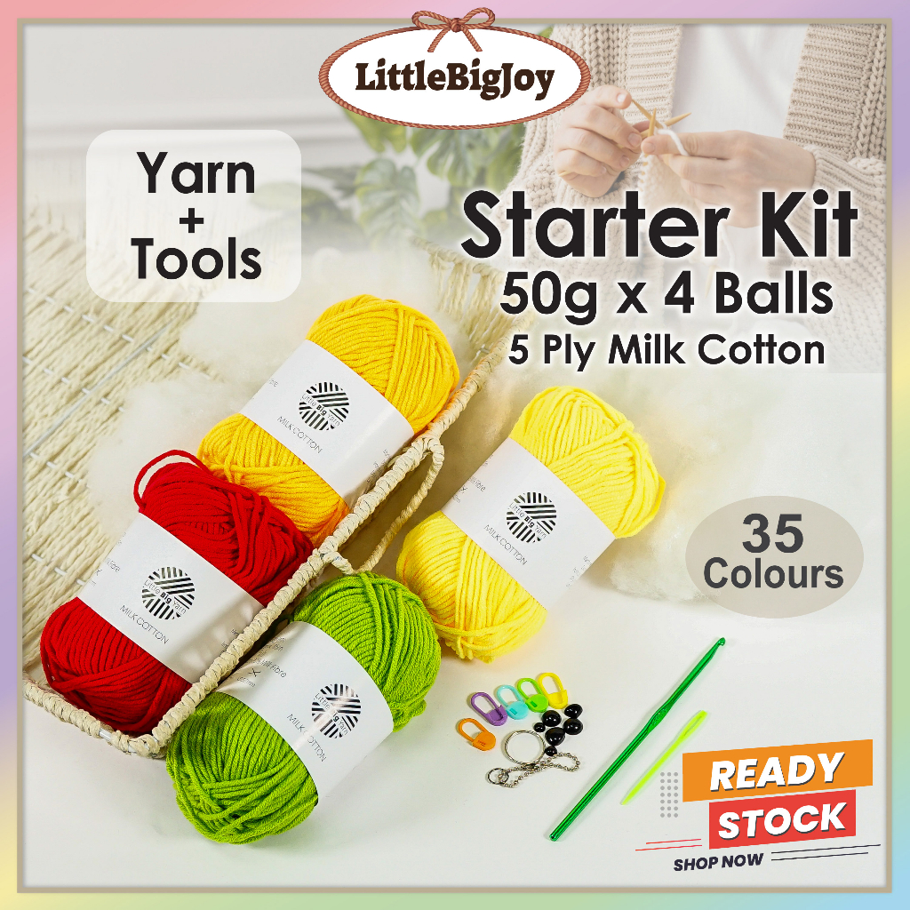 Crochet Amigurumi Starter Beginners Kit Material Package Benang Kait ...