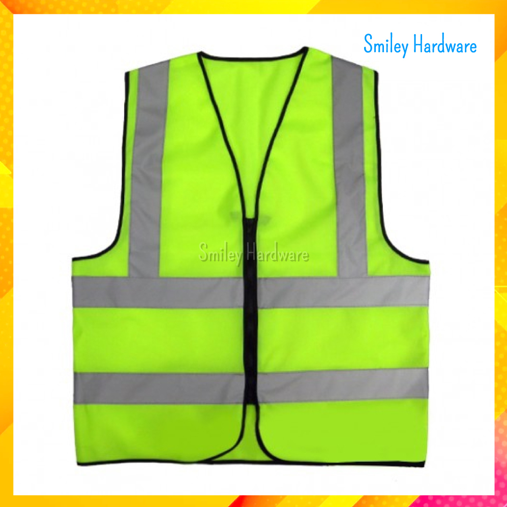 Safety Vest With Hi Visibility Full Reflector Fluorescent Green XL ...