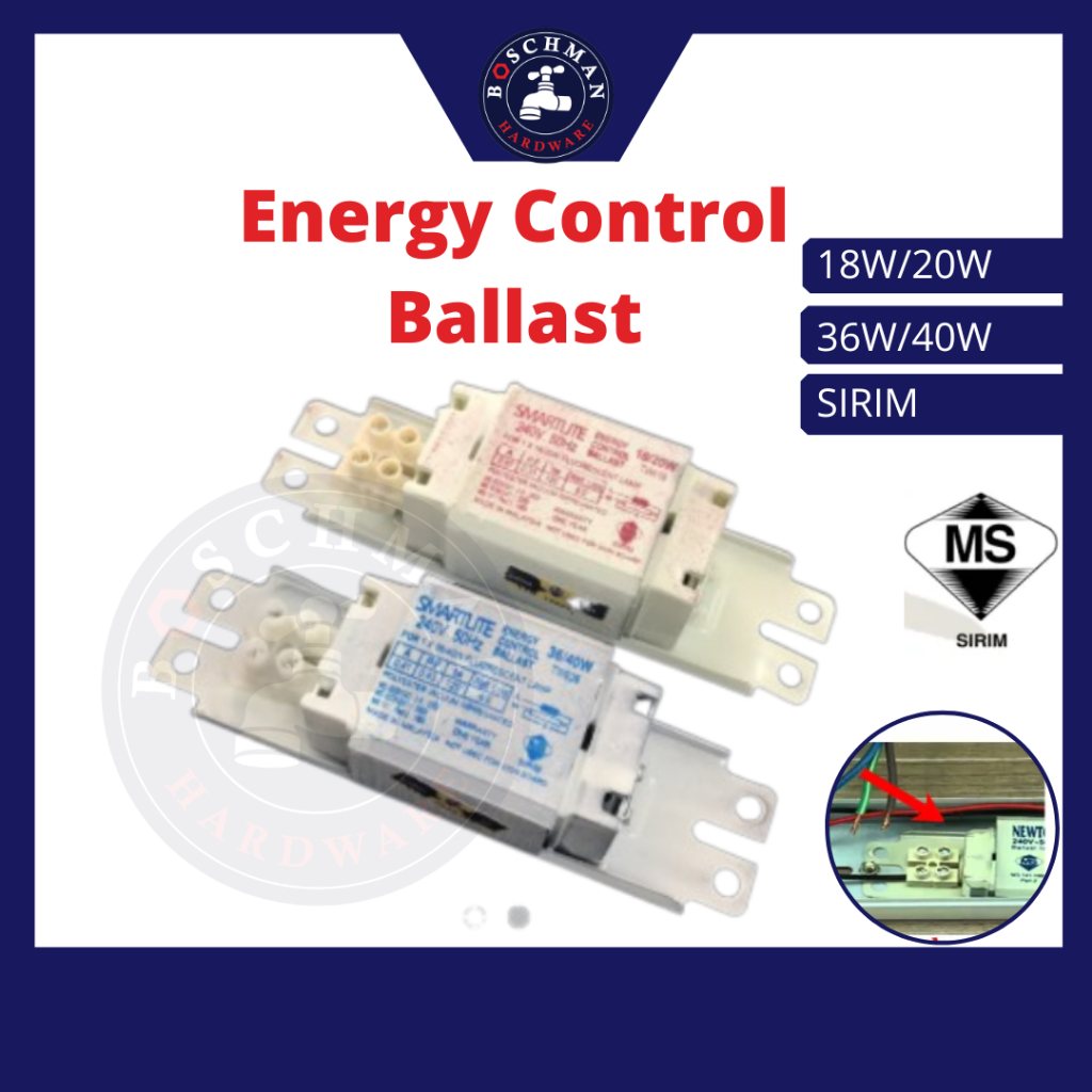 SIRIM Choke Energy Control Ballast Fluorescent Lamp Tube Choke 18W/20W