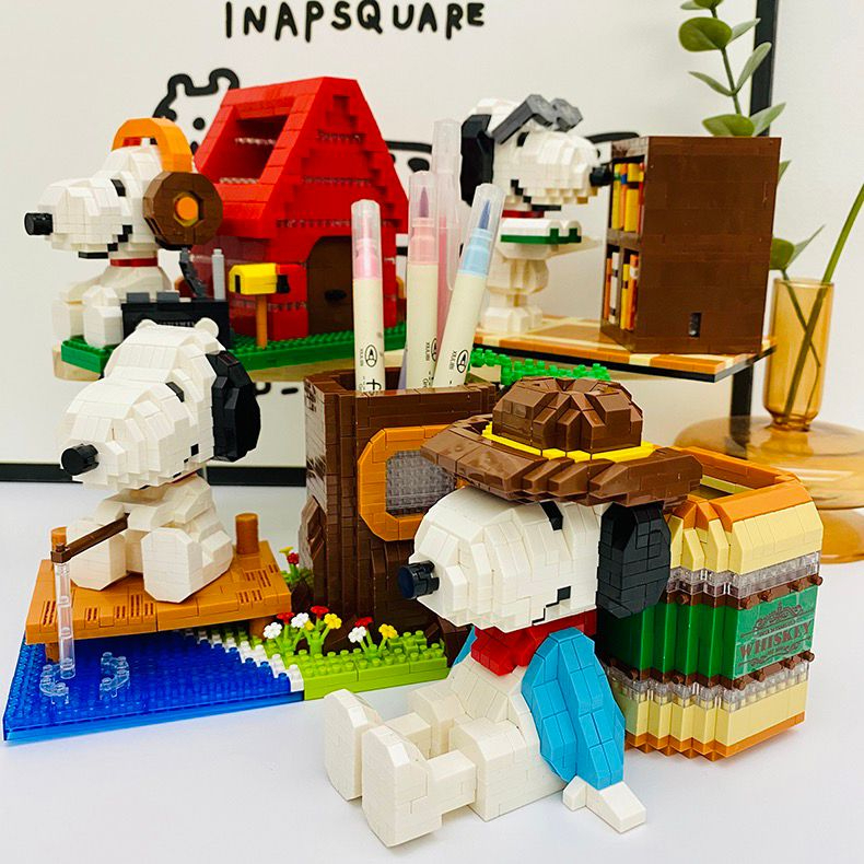 NANO BLOCK SNOOPY PENCIL CASE BUILDING BLOCKS (13611/13612/13613/13614 ...