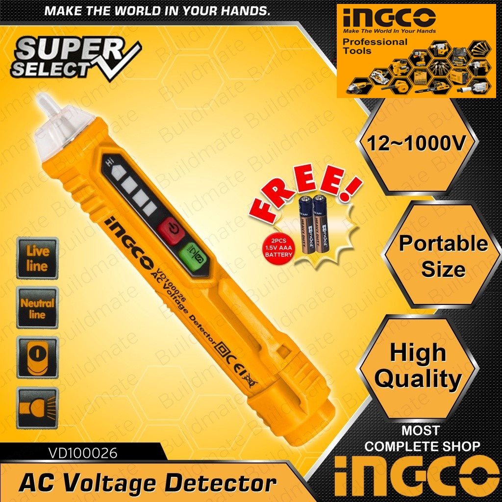INGCO AC Voltage Detector (VD100026) Shopee Malaysia