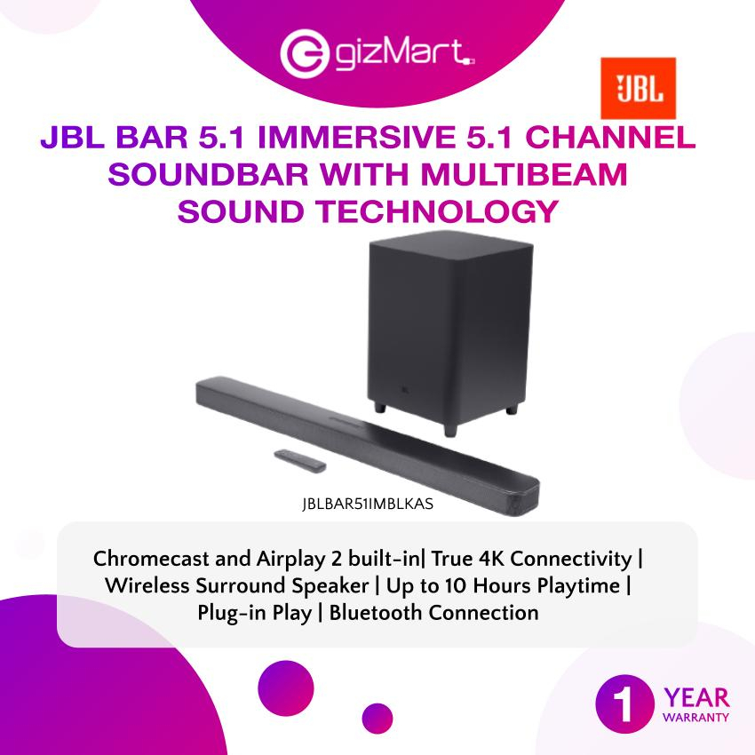 JBL Bar 5.1 Immersive Channel Soundbar with UHD 4K Pass Through