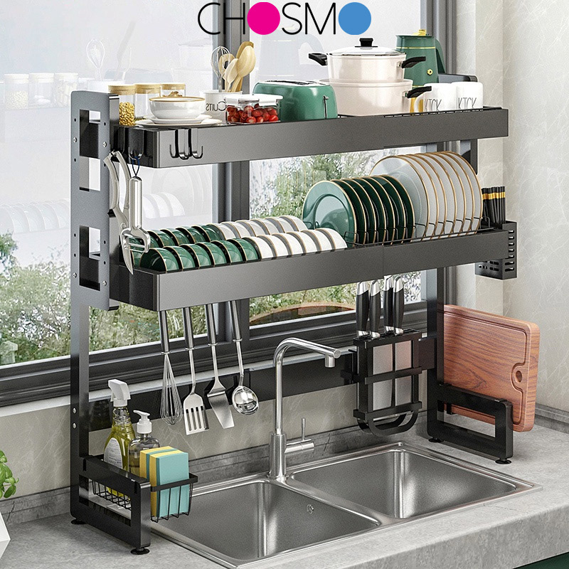 Stainless Steel Dish Rack Kitchen Rack Rak Pinggan Mangkuk Dish