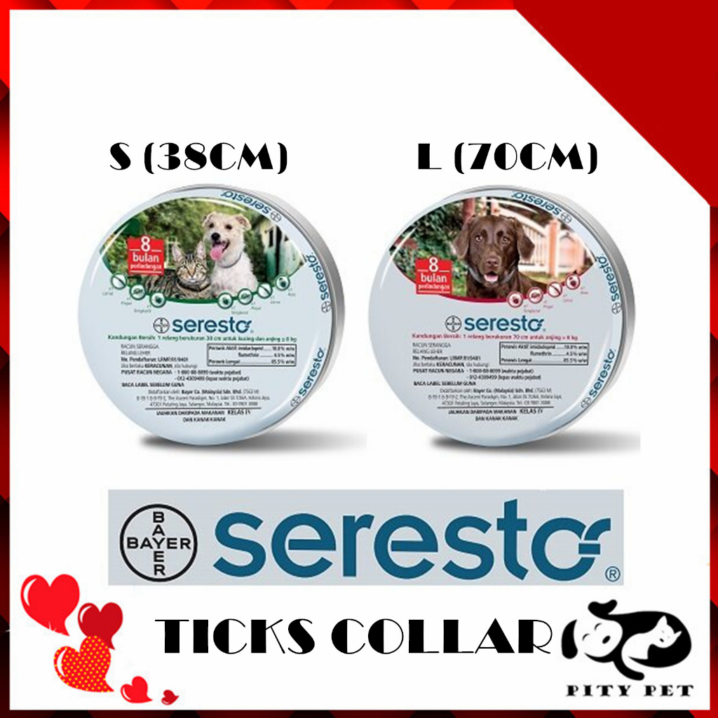 [ORIGINAL] Bayer Elanco Seresto Flea & Ticks Collar M / L Size for Dog