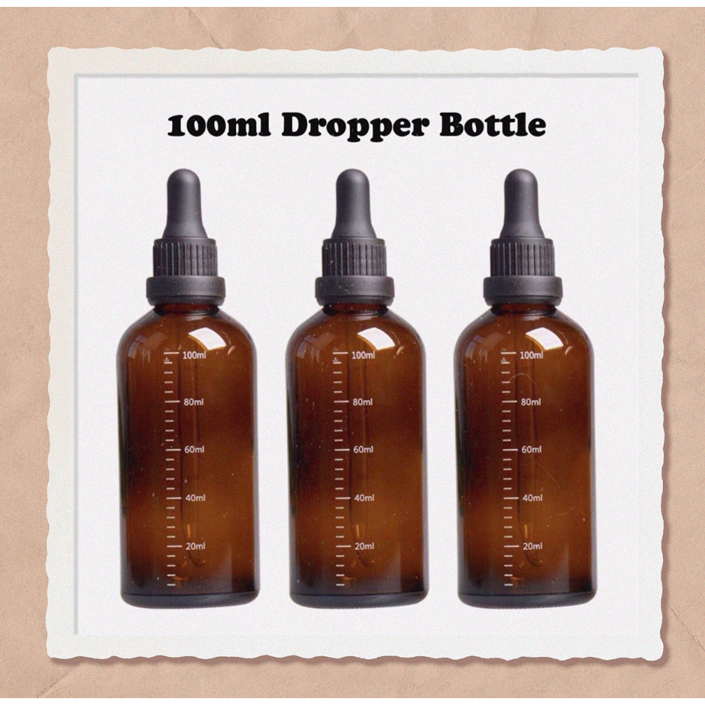 100ml Dropper Bottle Amber Glass Bottle Essential Oil Bottle Dropper ...