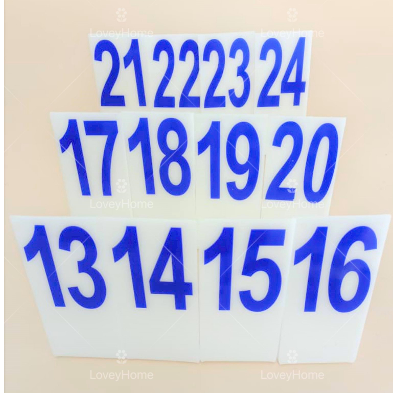 Acrylic Table Number Stand Restaurant Seat Meal Plate Sign Numbering ...