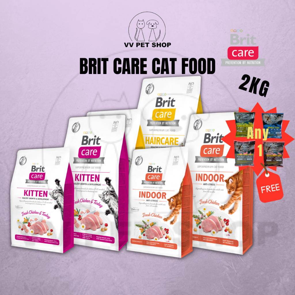 [FREE 60G ALLANDO x1] Brit Care Cat Food Grain Free 2kgMakanan Kucing
