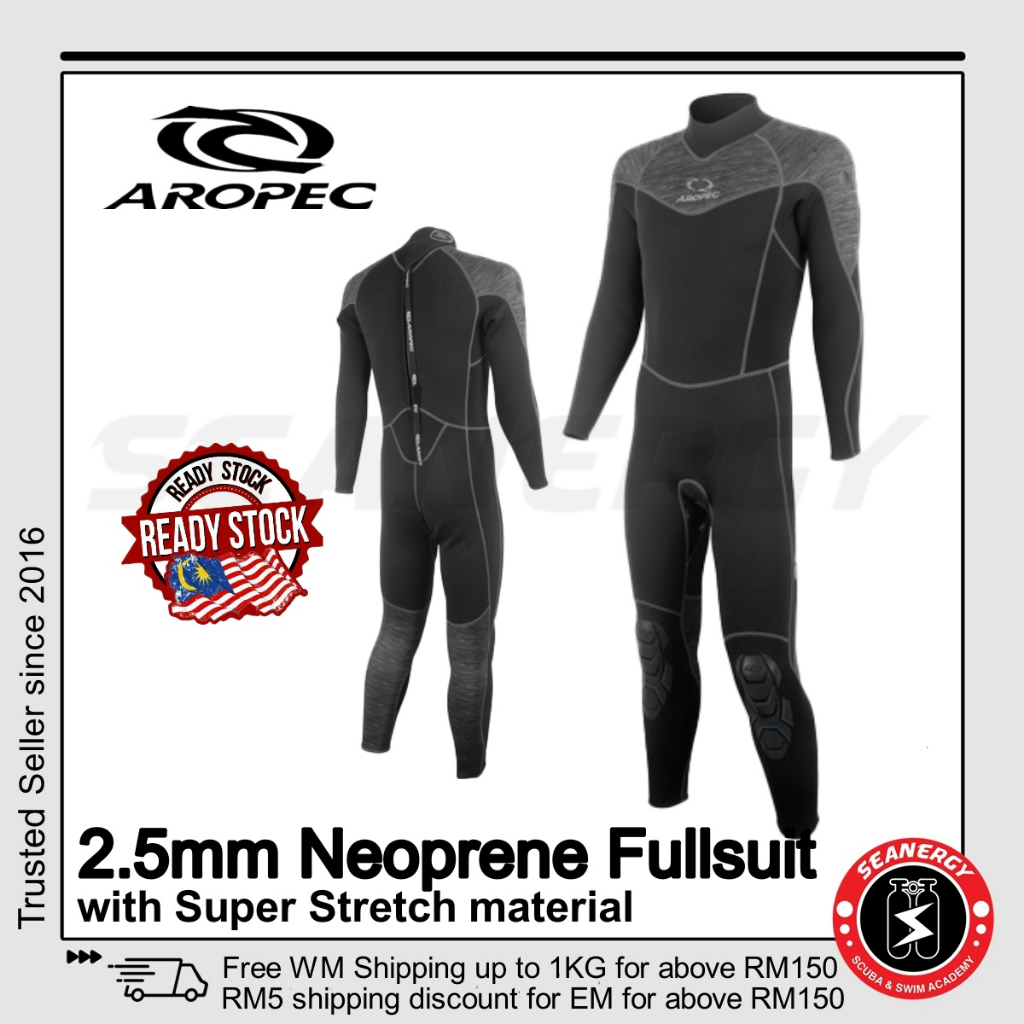 Aropec Men Full Suit 2 5mm Neoprene Wetsuit With Super Stretch For