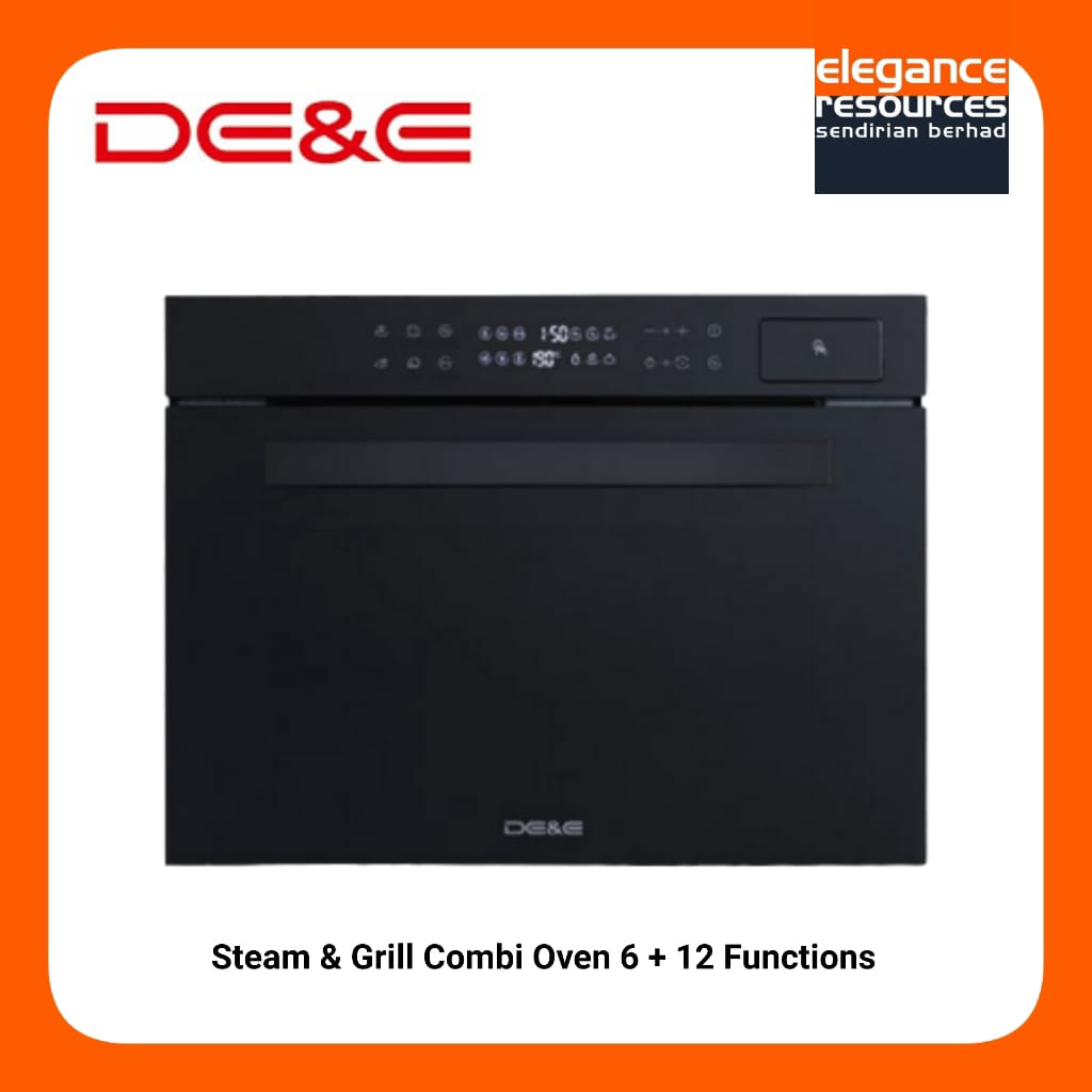 DE&E 45L Steam & Grill Combi Oven 6+12 Functions ZK4585 BuiltIn Oven
