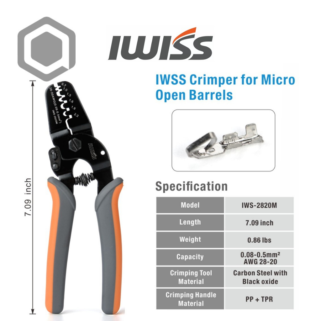 IWISS IWS-3220M | IWISS IWS-2820M Micro Crimper - JST-XHP, DuPont & JST ...
