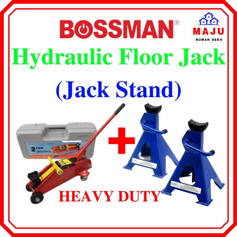 MAJU BOSSMAN HYDRAULIC FLOOR JACK 2 TON JACK STAND HEAVY DUTY WITH BOX