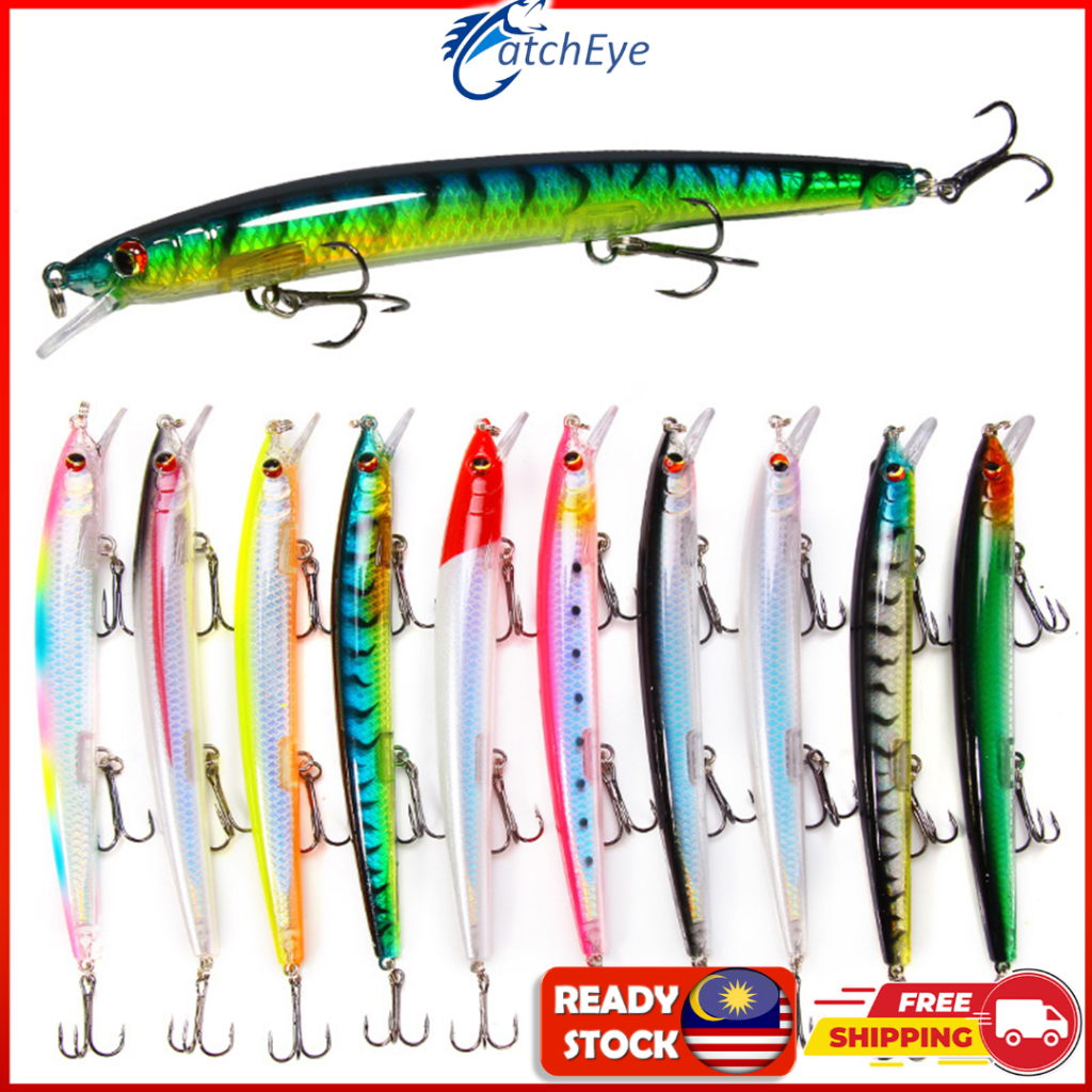 13cm 15gram Gewang Casting Siakap Killler Floating Minnow Umpan Ikan ...