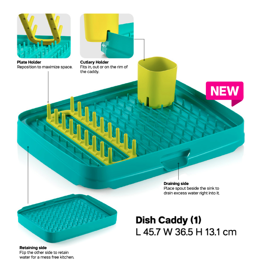 Tupperware Dish Caddy (Plate Holder, Cutlery Holder) Shopee Malaysia