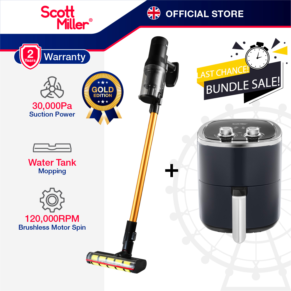 [Bundle Deal] Scott Miller Cordless Vacuum Cleaner SMV8000 Gold