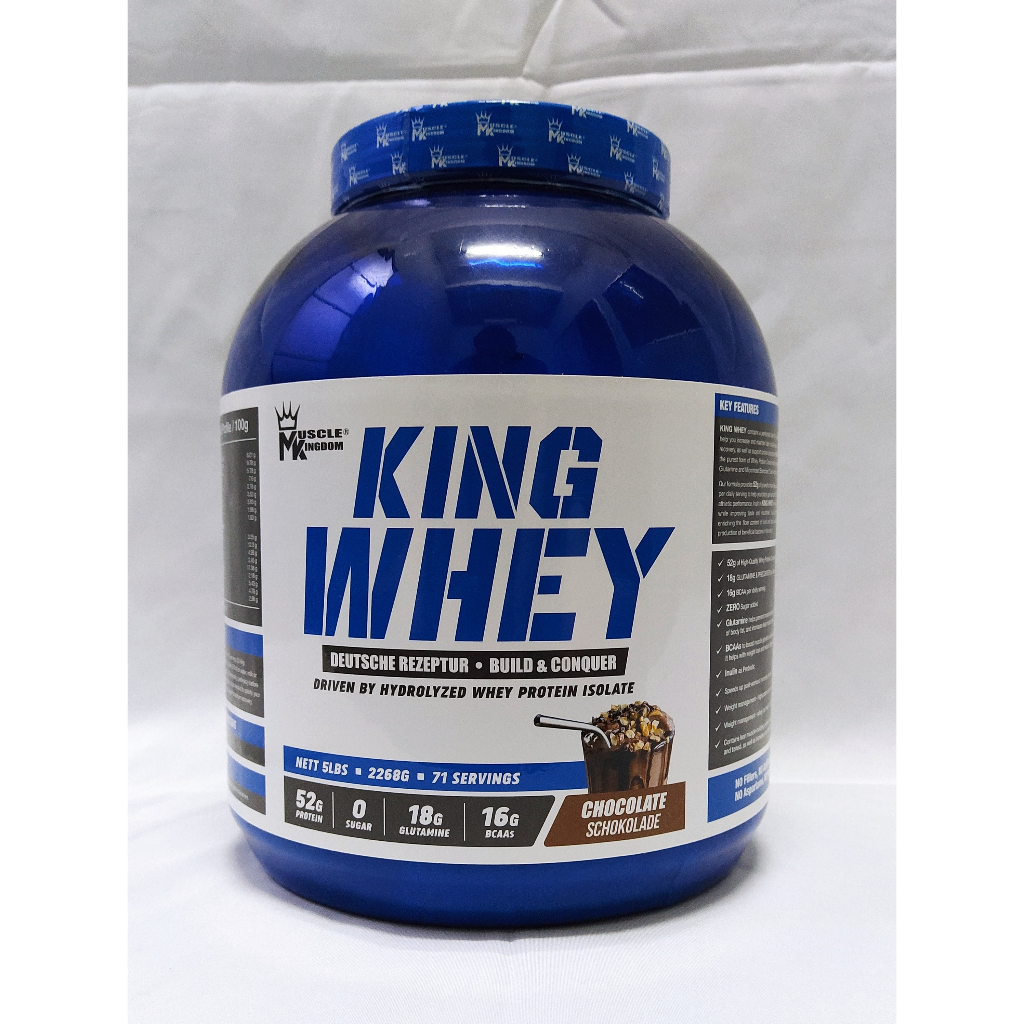 Muscle Kingdom King Whey Hydro Whey Protein Isolate Primary 5lbs/2.2kg
