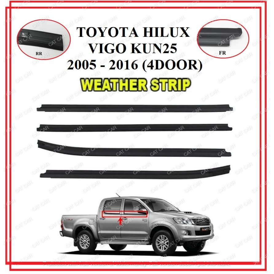 TOYOTA HILUX VIGO KUN25 & 26 20052015 Door Window Trim Moulding Door