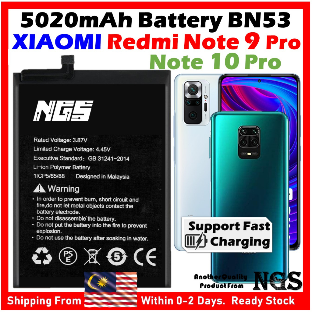 Orl Ngs Brand 5020mah Battery Bn53 Compatible For Xiaomi Redmi Note 9 Pro Xiaomi Redmi Note 10 5978