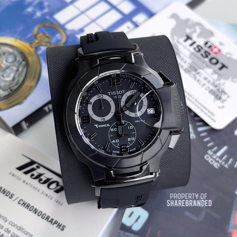 Tissot Original T Race Chronograph Mens All Black T048.417.37.057.00