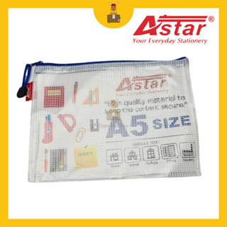 ASTAR Soft Mesh Vinyl Zipper Bag Waterproof File Document Bag A6 / A5 / A4  / B4 / A3 (PER PIECE)