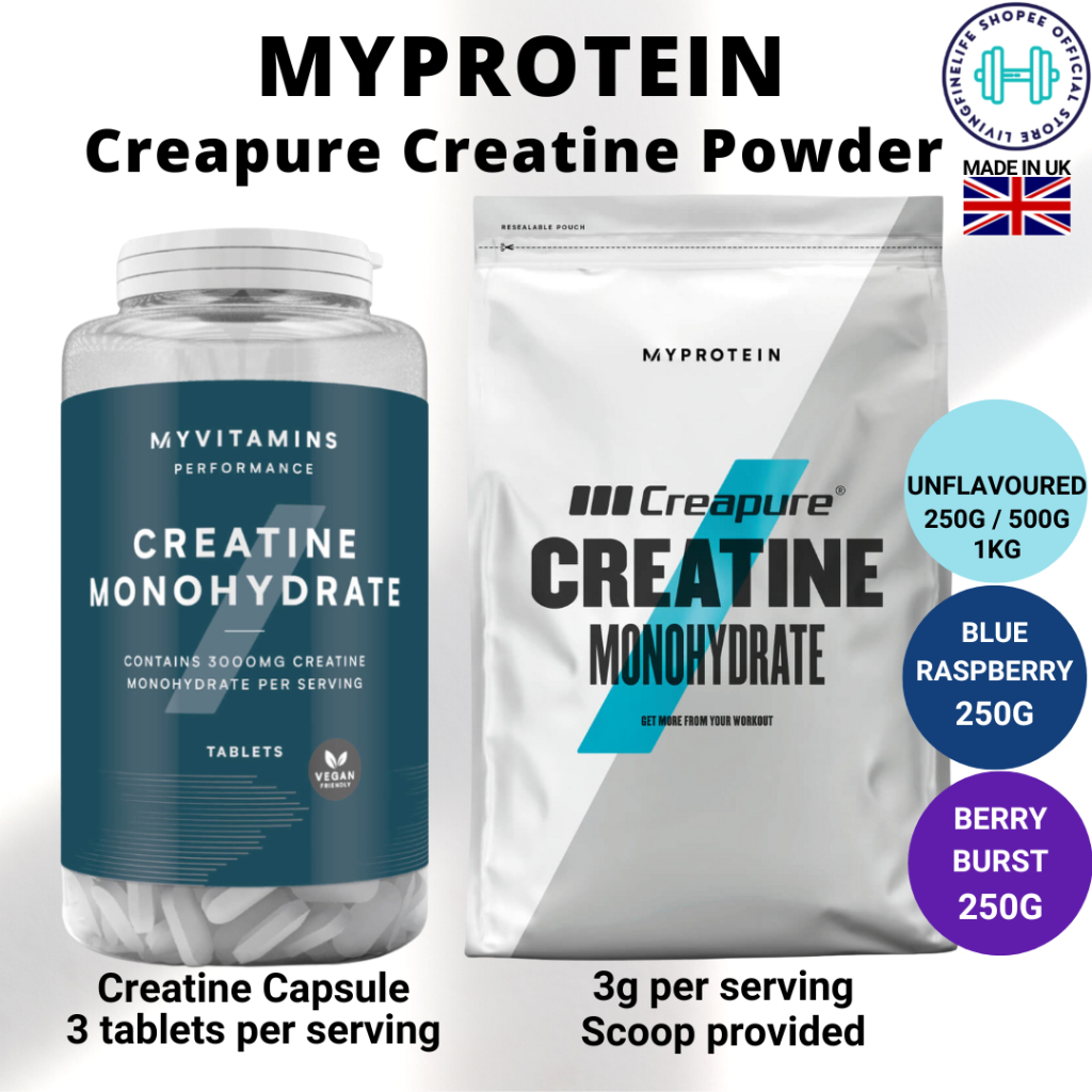 MYPROTEIN Creapure creatine monohydrate powder ON Micronized Gym Supplement Pre workout Post