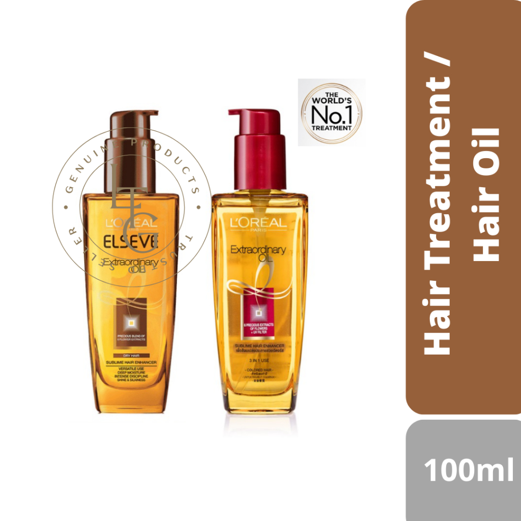 [100 Genuine] L'Oreal Paris Elseve Extraordinary Oil Red / Brown 100ml