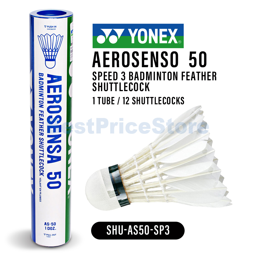 BPS Original Yonex Shuttlecock AS50 Aerosensa 50 AS30 Badminton Feather